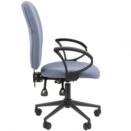 Офисное кресло CХАИРМАН 9801 Черный пластик (Блаcк) Голубой / CHAIRMAN (Black)_2