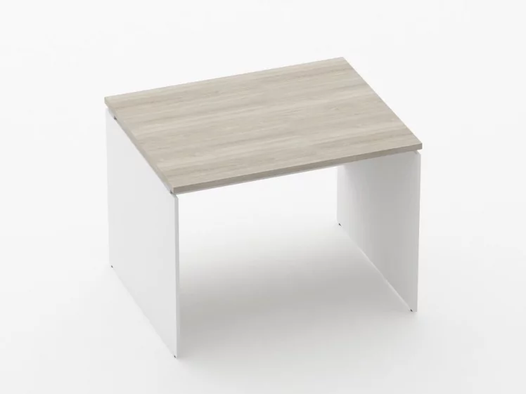 Стол прямой Дека ЛДСП каркас 75.08.10 Дуб Сантана светлый/Белый / Deka_0