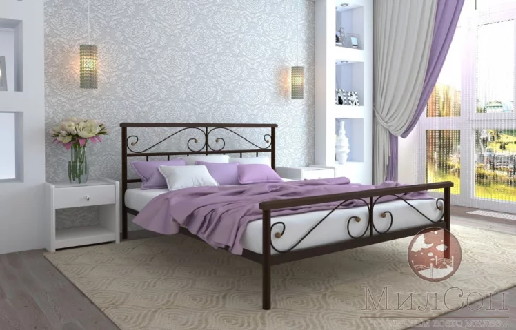 Кровать Эсмеральда плус 1600х1900 Коричневая / plus_1