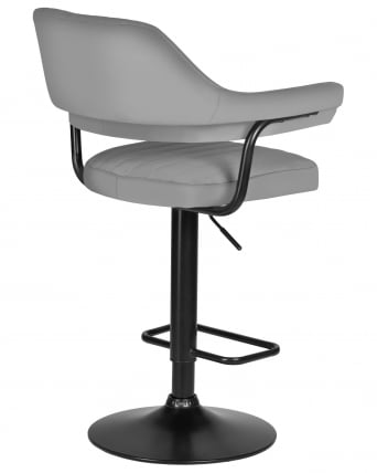Стул барный ДОБРИН CХАРЛЙ БЛАCК (серый велюр (МДЖ9-75)) / DOBRIN CHARLY BLACK (MJ9-75))_3