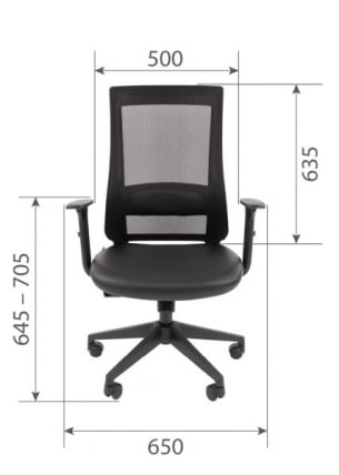 Офисное кресло CХАИРМАН 500 ЛТ (ЛТ) ЭКО Б/П экокожа Черный / CHAIRMAN (LT)_13