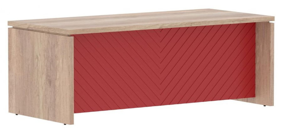 Стол руководителя Торр ЛУКС ТЛСТ 209Х Дуб Каньон Красный / Torr LUX TLST 209H_0