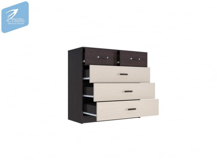 Комод Вега К-04 Венге/Дуб молочный_0