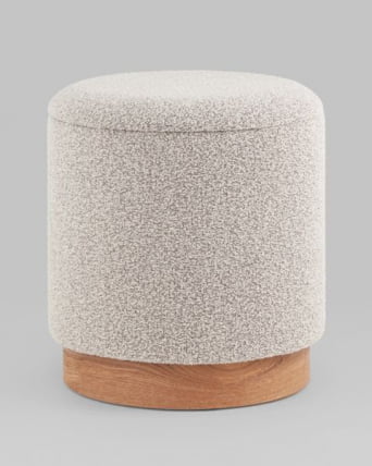 Пуф с ящиком Холли С букле бежевый / S_5