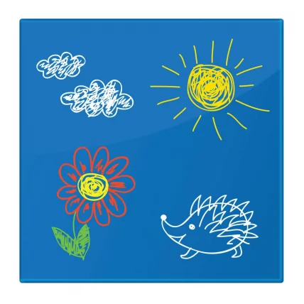 Доска магнитно-маркерная стеклянная БРАУБЕРГ 45х45 см Синяя / BRAUBERG_5