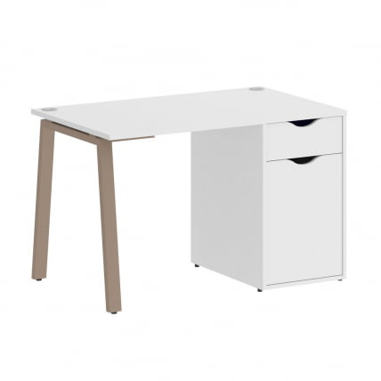 Стол письменный ХОМЕ ОФФИCЕ ВР.СП-3-118.1.А Белый Бриллиант/Мокко металл / HOME OFFICE VR.SP-3-118.1.A_0