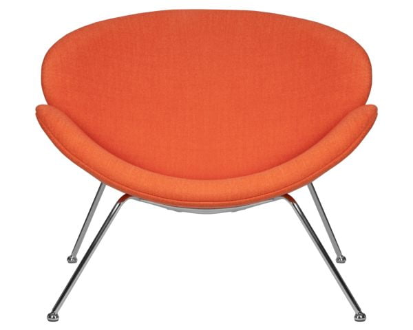Кресло дизайнерское ДОБРИН ЕМИЛЙ (оранжевая ткань АФ, хромированная сталь) 2 шт / DOBRIN EMILY AF,_5