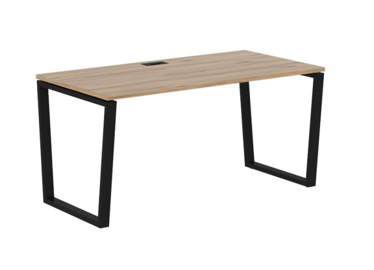 Стол письменный ЕДИС ЕВСТ 1580 Дуб Денвер светлый Черный / EDIS EVST_0