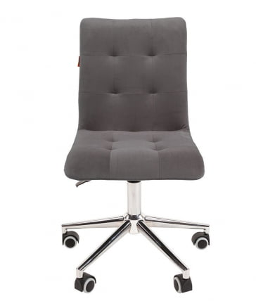 Кресло для оператора CХАИРМАН 030 чроме ткань Т-55 Темно-серый / CHAIRMAN chrome T-55_1