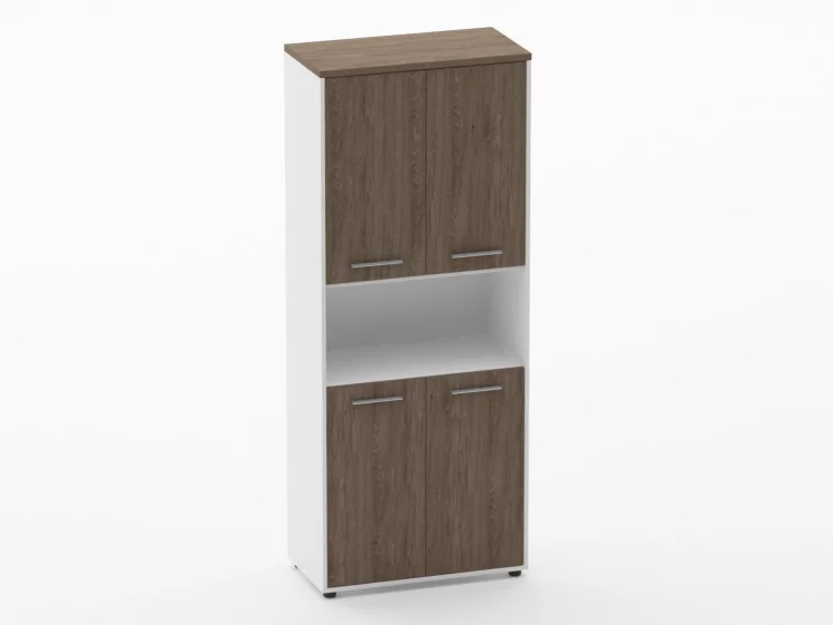 Шкаф 4 широкий закрытый с нишей Дека 10.19.121 Дуб Верцаска/Белый / Deka_0