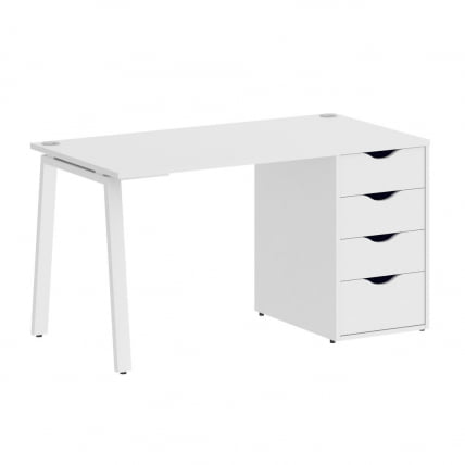 Стол письменный ХОМЕ ОФФИCЕ ВР.СП-3-138.4.А Белый Бриллиант/Белый металл / HOME OFFICE VR.SP-3-138.4.A_0