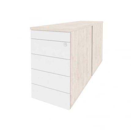 Тумба двойная приставная / опорная (ТИП-ОН) ОНИКС О.ТПО-2.7 ТИП Денвер Светлый/Белый / (TIP-ON) ONIX O.TPO-2.7 TIP_0