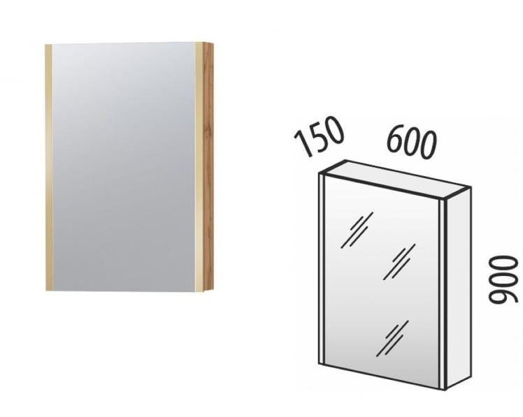 Зеркало с полками (лев/прав) Монако 402.17_4