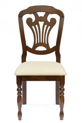 Стул Персей/ Персеус дерево гевея, 46х54х99см, Каппучино , ткань кремовая с рисунком (3321) / Perseus Cappuchino_1