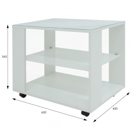 Стол журнальный БеаутйСтйле 5 Венге/стекло белое / BeautyStyle_1