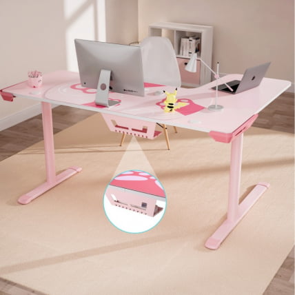 Стол письменный (для компьютера) угловой ЕУРЕКА ЕРК-Л60Л-ПК-В2 (левый), розовый / EUREKA ERK-L60L-PK-V2_7