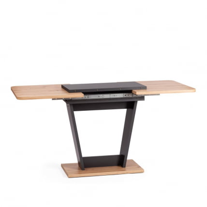 Стол обеденный ФОКС раздвижной ЛДСП, 68.6кс110-145кс75 см, Дуб артисан/Графит / FOX 68.6x110-145x75_4