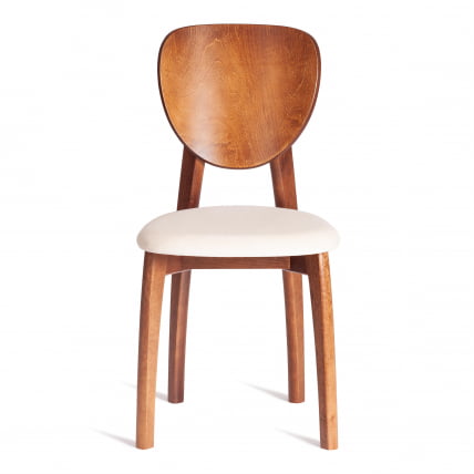 Стул ДИАМАНТЕ мягкое сидение бук, 42кс42кс85см, коричневый, ткань Тенерифе Cреам / DIAMANTE 42x42x85см, Tenerife Cream_4