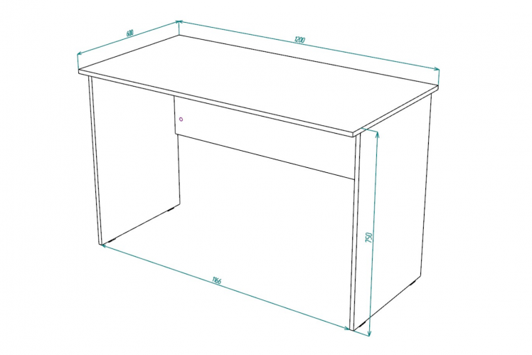Стол офисный СО 1200-16 Ясень шимо темн._1