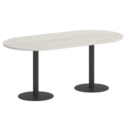 Стол овальный ХОМЕ ОФФИCЕ ВР.СП-5-180.1 Дуб Наварра/Антрацит металл / HOME OFFICE VR.SP-5-180.1_0