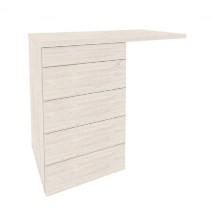 Тумба приставная (ТИП-ОН) (универсальная л/пр) ОНИКС О.ТПУ-4 ТИП Денвер Светлый / (TIP-ON) ONIX O.TPU-4 TIP_0