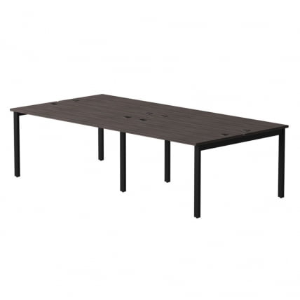 Бенч-система на 4 места на металлокаркасе, опоры 90 гр Еверпроф ЕВО 254С120 Дуб Пасадена Черный / Everprof EVO 254S120_0