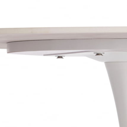 Стол обеденный Тулип/Тулип столешница керамика (глянцевая) / опоры металл, белый/белый, 90х75 см / Tulip/Тулип_3