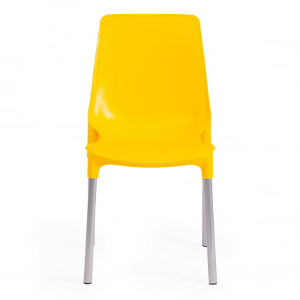 Стул ГЕНИУС (мод 75) металл/пластик, 46кс56кс84cм, желтый/ножки хром / GENIUS (mod 46x56x84cм,_4