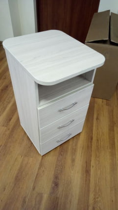 Тумба приставная на 3 ящика с нишей Глассй 3.10.13 Туя / Glassy_3