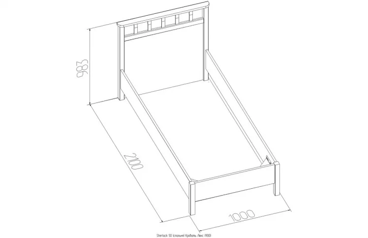 Кровать Люкс (900) Шерлоcк 50 Орех шоколадный (спальня) / Sherlock_1