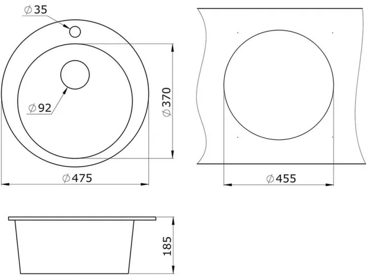 Кухонная мойка ГРАНУЛА 4801 Шварц / GRANULA_1