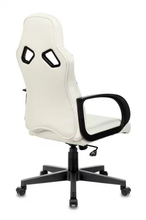 Геймерское кресло Бюрократ ЗОМБИЕ РУННЕР Белый-голубой / ZOMBIE RUNNER_3