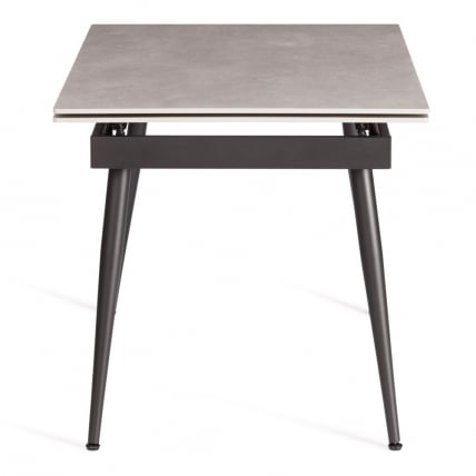 Стол обеденный Лорд Грей/Лорд Грей столешница керамика (матовая) /опоры металл, светло-серый/черный, (120+30+30)кс80кс75 см / Lord Grey/Лорд (120+30+30)x80x75_6