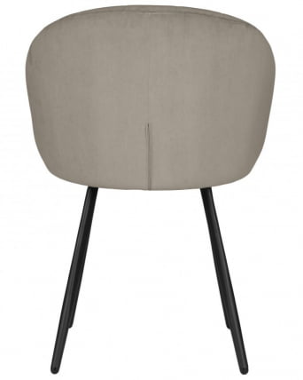 Стул обеденный ДОБРИН НАОМИ (ЭМАЛЬ ЧЕРНЫЙ МУАР велюр Катаниа Кокоа) / DOBRIN NAOMI Catania Cocoa)_4