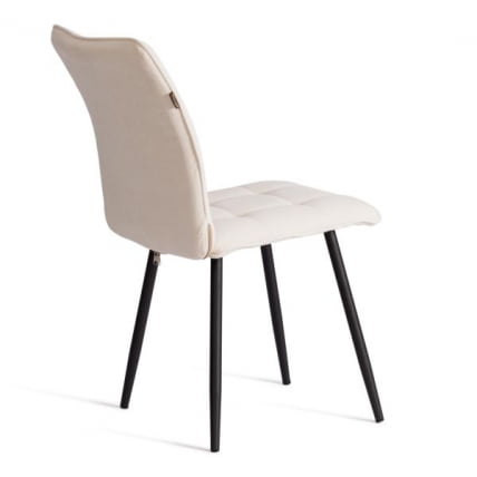 Стул обеденный Бари (2 шт. в упаковке) ЛТ, велюр, молочный/черный, 4, 41х55х89 см / Bari LT,_3