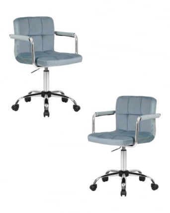 Офисное кресло для персонала ДОБРИН ТЕРРЙ (пудрово-голубой велюр (МДЖ9-74)) 2 шт / DOBRIN TERRY (MJ9-74))_0