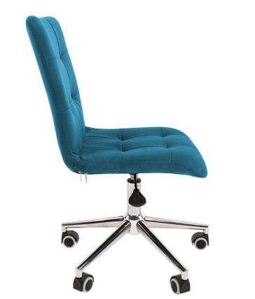 Кресло для оператора CХАИРМАН 030 чроме ткань Т-75 Бирюзовый / CHAIRMAN chrome T-75_2