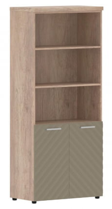 Шкаф с 1 комплектом глухих малых дверей и топом Торр ЛУКС ТЛХC 85.5 Дуб Каньон Капучино / Torr LUX TLHC_0