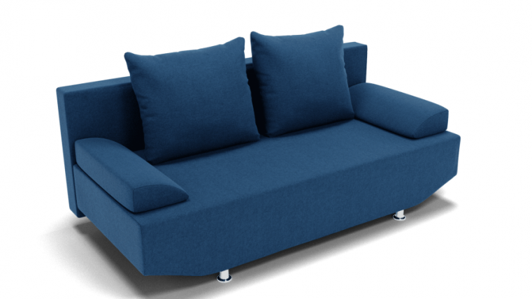 Диван Сити (ЗР) Цвет фасада: Синий; Тип: Прямой; Материал фасада: Металл/Велюр_0