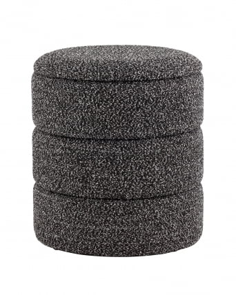 Пуф с ящиком Хиве С букле черный меланж / Hive S_0
