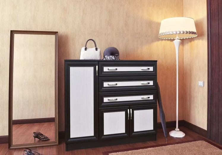 Комод №3 багет ясень шимо темный + ясень шимо светлый_0