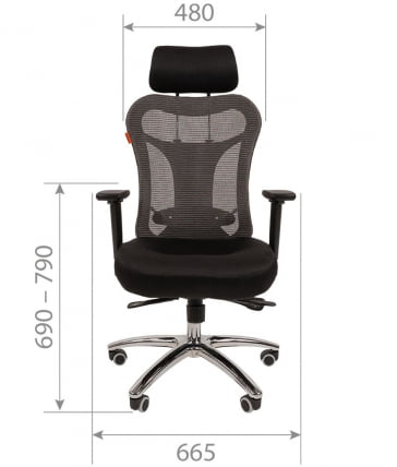 Кресло руководителя CХАИРМАН 769 Черный-серый / CHAIRMAN_3