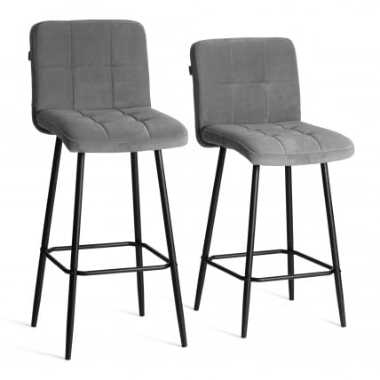Барный стул Медео/Медео велюр, серый, 29, 45х56х113 см / Medeo/Медео_13