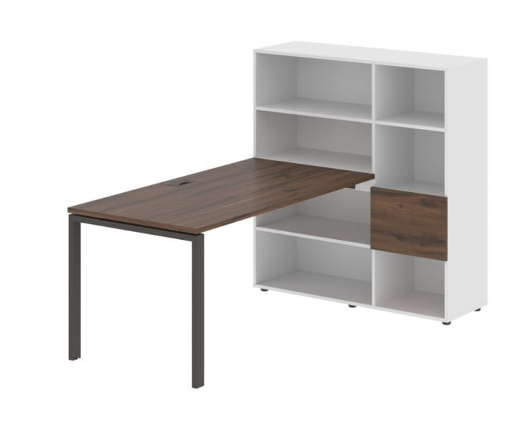 Рабочая станция ЕДИС ЕУРСТ 1215 Дуб Денвер темный Мокко Белый / EDIS EURST_0