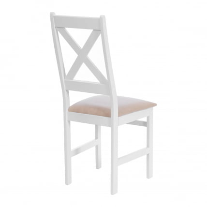 Стул CРОССМАН НЕВ, Многослойный березовый шпон, 41х40х100 см, вхите/велюр бежевый / CROSSMAN NEW, white/велюр_2