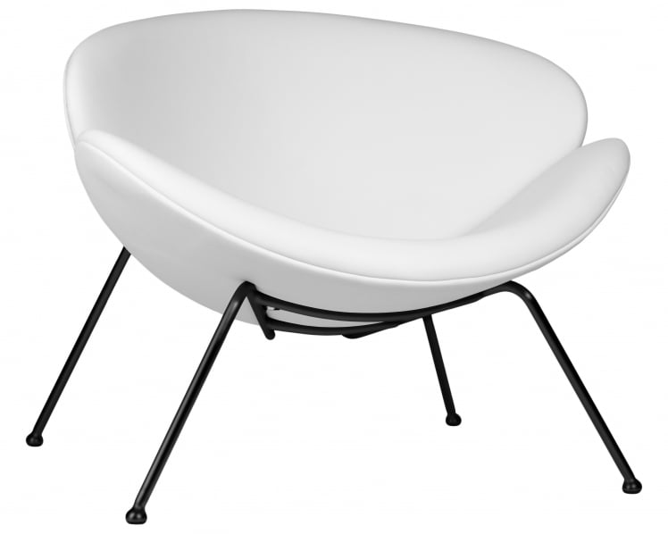 Кресло дизайнерское ДОБРИН ЕМИЛЙ (белый винил ЙП17, черное основание) / DOBRIN EMILY YP17,_6