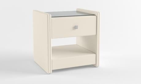 Тумба прикроватная с 1-м ящиком Бежевая_68405_0