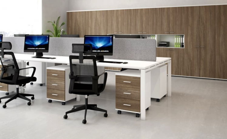 Мебель для офиса Сигма №5 Белый Дуб темный / Sigma_0