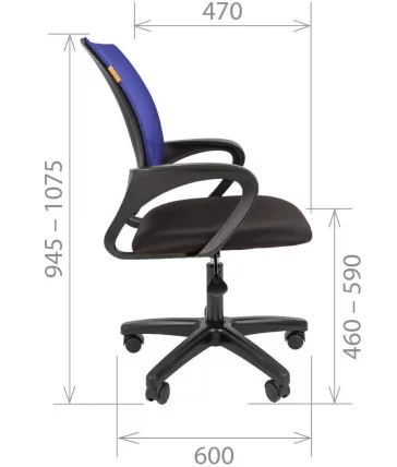 Кресло оператора CХАИРМАН 696 ЛТ (ЛТ) Голубой / CHAIRMAN (LT)_2