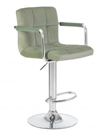 Стул барный ДОБРИН КРУГЕР АРМ Мятный велюр МДЖ9-87 / DOBRIN KRUGER ARM MJ9-87_1